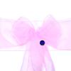 MDS Pack of 75 PCS Organza Chair Sashes Wider Dining Chair Bows Ribbon Tie Back for Wedding Party Birthday Bridal Shower Reception Event Banquet Home Chair Cover Decoration - Pink view 3