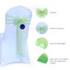 MDS Pack of 75 PCS Organza Chair Sashes Wider Dining Chair Bows Ribbon Tie Back for Wedding Party Birthday Bridal Shower Reception Event Banquet Home Chair Cover Decoration - Apple Green view 2