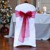 MDS Pack of 75 PCS Organza Chair Sashes Wider Dining Chair Bows Ribbon Tie Back for Wedding Party Birthday Bridal Shower Reception Event Banquet Home Chair Cover Decoration - Maroon view 1