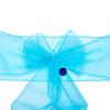 MDS Pack of 75 PCS Organza Chair Sashes Wider Dining Chair Bows Ribbon Tie Back for Wedding Party Birthday Bridal Shower Reception Event Banquet Home Chair Cover Decoration - Turquoise view 4