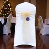 MDS Pack of 75 PCS Organza Chair Sashes Wider Dining Chair Bows Ribbon Tie Back for Wedding Party Birthday Bridal Shower Reception Event Banquet Home Chair Cover Decoration - Beige view 1