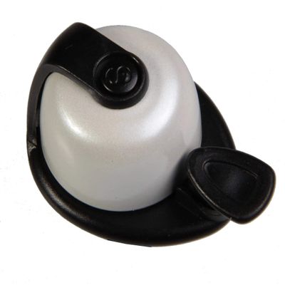 SIMSON Clear Bicycle Bell Allure White & Black Simple Design Compact Size Tone Tool not Used Strap for Fastening
