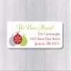 60ct - We have Moved Christmas Return Address Labels, Merry Christmas Ornament Return Address Stickers, Holiday Address Stickers (#359-WH) view 2