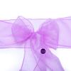 MDS Pack of 75 PCS Organza Chair Sashes Wider Dining Chair Bows Ribbon Tie Back for Wedding Party Birthday Bridal Shower Reception Event Banquet Home Chair Cover Decoration - Light Purple view 3