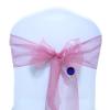 MDS Pack of 75 PCS Organza Chair Sashes Wider Dining Chair Bows Ribbon Tie Back for Wedding Party Birthday Bridal Shower Reception Event Banquet Home Chair Cover Decoration - Dusty Pink view 3