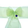 MDS Pack of 125 PCS Organza Chair Sashes Wider Dining Chair Bows Ribbon Tie Back for Wedding Party Birthday Bridal Shower Reception Event Banquet Home Chair Cover Decoration - Apple Green view 4