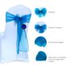 MDS Pack of 75 PCS Organza Chair Sashes Wider Dining Chair Bows Ribbon Tie Back for Wedding Party Birthday Bridal Shower Reception Event Banquet Home Chair Cover Decoration - Dark Teal view 2