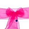 MDS Pack of 75 PCS Organza Chair Sashes Wider Dining Chair Bows Ribbon Tie Back for Wedding Party Birthday Bridal Shower Reception Event Banquet Home Chair Cover Decoration - Magenta view 4