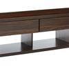 Benzara Glittering Two-Tone Mid-Century Modern Tv Stand, One, White/Brown view 3
