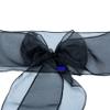 MDS Pack of 75 PCS Organza Chair Sashes Wider Dining Chair Bows Ribbon Tie Back for Wedding Party Birthday Bridal Shower Reception Event Banquet Home Chair Cover Decoration - Black view 4