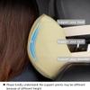 Aukee Car Headrest Pillow Memory Foam Car Neck Pillow Soft Leather Headrest for Driving Home Office Beige (1PC) view 3