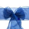 MDS Pack of 75 PCS Organza Chair Sashes Wider Dining Chair Bows Ribbon Tie Back for Wedding Party Birthday Bridal Shower Reception Event Banquet Home Chair Cover Decoration - Navy Blue view 4