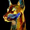 Bronze Doberman, Abstract Doberman Art, Nursery Decor, Dobie Owner Gift, Dog Memorial, Hand Signed by Artist Oscar Jetson view 2