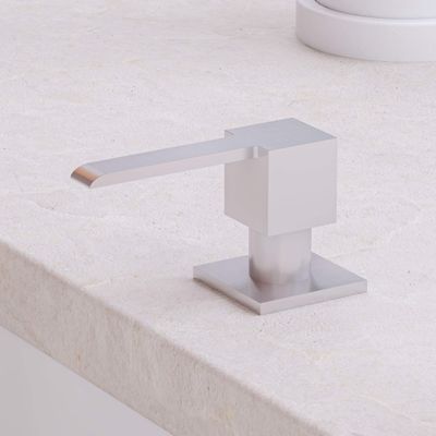 Alfi brand AB3320SB-B AB5007-BSS Modern Square Soap Dispenser, Brushed Stainless Steel