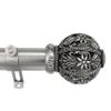Embroidery 1.5" Non-Telescoping Heavy Duty Curtain Rod 22ft - Satin Nickel view 1