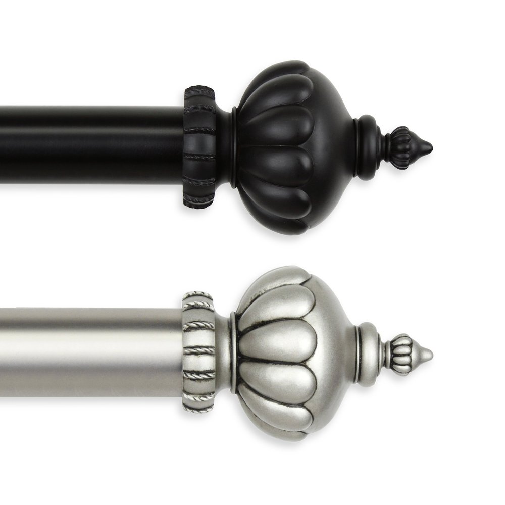 A&F Rod Dcor - Noble 1.5" Non-Telescoping Heavy Duty Curtain Rod 21ft - Satin Nickel