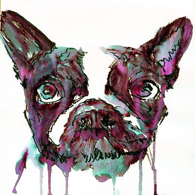 Abstract Ink French Bulldog, Expressive French BulldogGift, Bulldog Owner, Artwork, Frenchie Decor