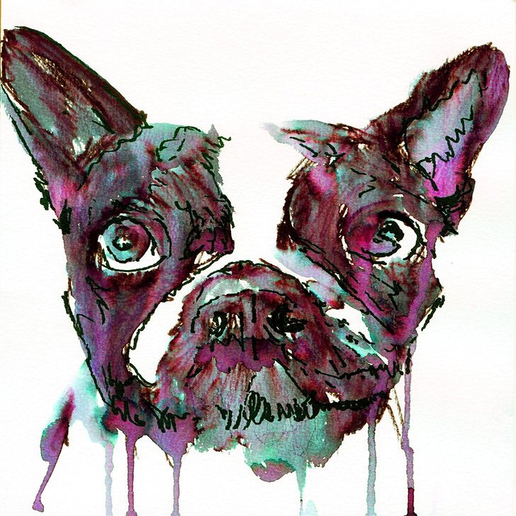 Abstract Ink French Bulldog, Expressive French BulldogGift, Bulldog Owner, Artwork, Frenchie Decor