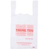 1/8 Size .51 Mil White Thank You Plastic T-Shirt Bag - 1000/Case view 1