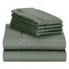 Lexington Elegance 18 inch Deep Pocket 6 Piece Bed Sheet Sets Wrinkle Free (Tree Moss, Full) view 1