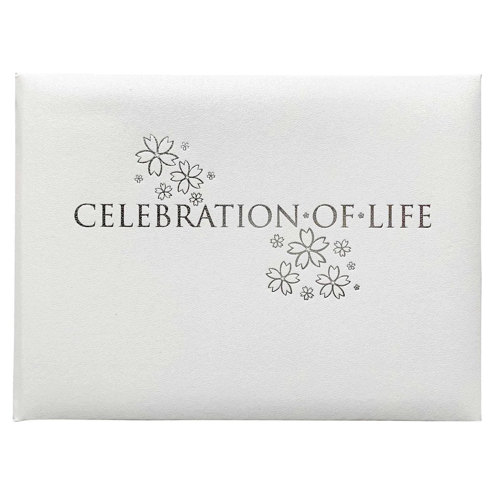 Esposti Funeral Guest Book for Memorial Service - In Loving Memory Funeral Guest Book - Celebration of Life Guest Book - Guest Sign In Book for Funeral Service 96 Pages with Silver Gilt Edges