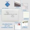 Esposti Funeral Guest Book for Memorial Service - In Loving Memory Funeral Guest Book - Celebration of Life Guest Book - Guest Sign In Book for Funeral Service 96 Pages with Silver Gilt Edges view 2