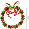 9.5" Christmas Metal Jingle Bell Wreath Christmas Tree Pendant, Red & Green view 3