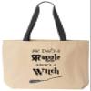 BeeGeeTees Me Dad's A Mug Mum's A Witch Funny Canvas Cute Tote Bag Wizard view 1