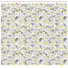 Ambesonne Yellow Shower Curtain, Pattern with Bees and Chamomile Daisy Flowers in Flourishing Meadow Nature, Cloth Fabric Bathroom Decor Set with Hooks, 69" W x 75" L, Grey Yellow White view 2