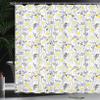 Ambesonne Yellow Shower Curtain, Pattern with Bees and Chamomile Daisy Flowers in Flourishing Meadow Nature, Cloth Fabric Bathroom Decor Set with Hooks, 69" W x 75" L, Grey Yellow White view 3