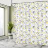 Ambesonne Yellow Shower Curtain, Pattern with Bees and Chamomile Daisy Flowers in Flourishing Meadow Nature, Cloth Fabric Bathroom Decor Set with Hooks, 69" W x 75" L, Grey Yellow White view 4