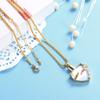 Oinsi Heart Birthstone Cremation Urn Necklace - My Mother,My Friend Engraved Memorial Ashes Urn Jewelry (Gold with white writing) view 4