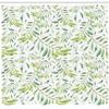 Ambesonne Green Leaf Shower Curtain, Watercolor Style Olive Branch Mediterranean Tree Exotic Illustration Print, Cloth Fabric Bathroom Decor Set with Hooks, 69" W x 75" L, Avocado Green view 2