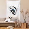 Ambesonne Eyelash Tapestry, Art Fashion Illustration with Hand Drawn Female Eye Dramatic Fantasy Look, Wall Hanging for Bedroom Living Room Dorm Decor, 40" X 60", Brown Black Green view 2