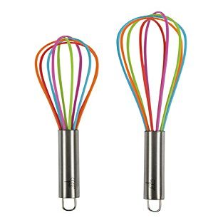 Core Kitchen Multi-Colored Silicone/Stainless Steel Whisk Set