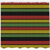 Ambesonne Jamaican Shower Curtain, Knitted Effect Rastafarian Stripes Abstract Caribbean Culture Elements Tropical, Cloth Fabric Bathroom Decor Set with Hooks, 69" W x 84" L, Vermilion Yellow Green view 2