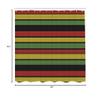 Ambesonne Jamaican Shower Curtain, Knitted Effect Rastafarian Stripes Abstract Caribbean Culture Elements Tropical, Cloth Fabric Bathroom Decor Set with Hooks, 69" W x 84" L, Vermilion Yellow Green view 3