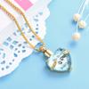 Oinsi Engraving Paw Print My Best Friend Birthstone Cremation Necklace For Pet Urn Jewelry (Blue Stone) view 2
