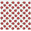 Ambesonne Fruits Shower Curtain, Repeating Funny and Simplistic Cartoon Apples Juicy Delicious Eats Art, Cloth Fabric Bathroom Decor Set with Hooks, 69" W x 70" L, Dark Coral White Green view 2