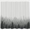 Ambesonne Forest Shower Curtain, Wilderness Pattern with Many Trees Nature Panorama Monochrome Woods, Cloth Fabric Bathroom Decor Set with Hooks, 69" W x 75" L, Pale Grey Dark Grey view 2