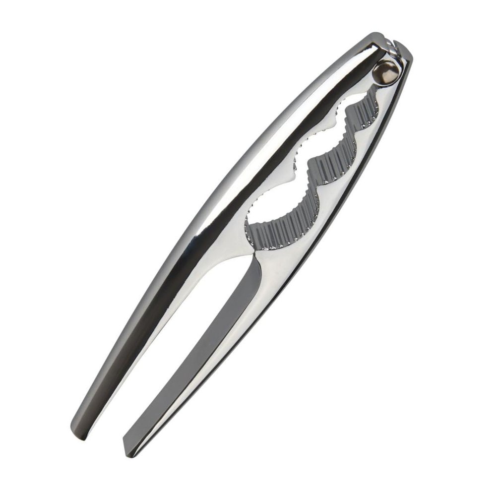 Fackelmann 48218 Nutcracker, Chromed Steel, Grey, 22.7 x 7.9 x 1.5 cm