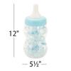 Jumbo Baby Shower Bottle Party Favor Dispenser with 16 Mini Candy Bottles, Blue view 2