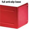 Acrimet Bookends for Shelves, Non-Skid Book Holder, Heavy Duty Book Stopper, Steel Metal Book Ends Storage for Home, Library, 6 7/8" H x 4" W x 4 1/2" D (Red) (1 Pair / 2 Pieces) view 2