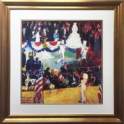 LEROY NEIMAN "The President's Birthday Newly Custom Framed Art Lithograph