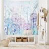 Ambesonne Dandelion Tapestry, Watercolor Abstract Floral Arrangement with Botany Inspirations Nature, Wide Wall Hanging for Bedroom Living Room Dorm, 80" X 60", Pale Blue Violet Pink view 2