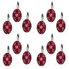 Popular Bath Shower Curtain Hooks, Vlegant Rosa Collection, Set of 12, Burgundy/Gold view 2