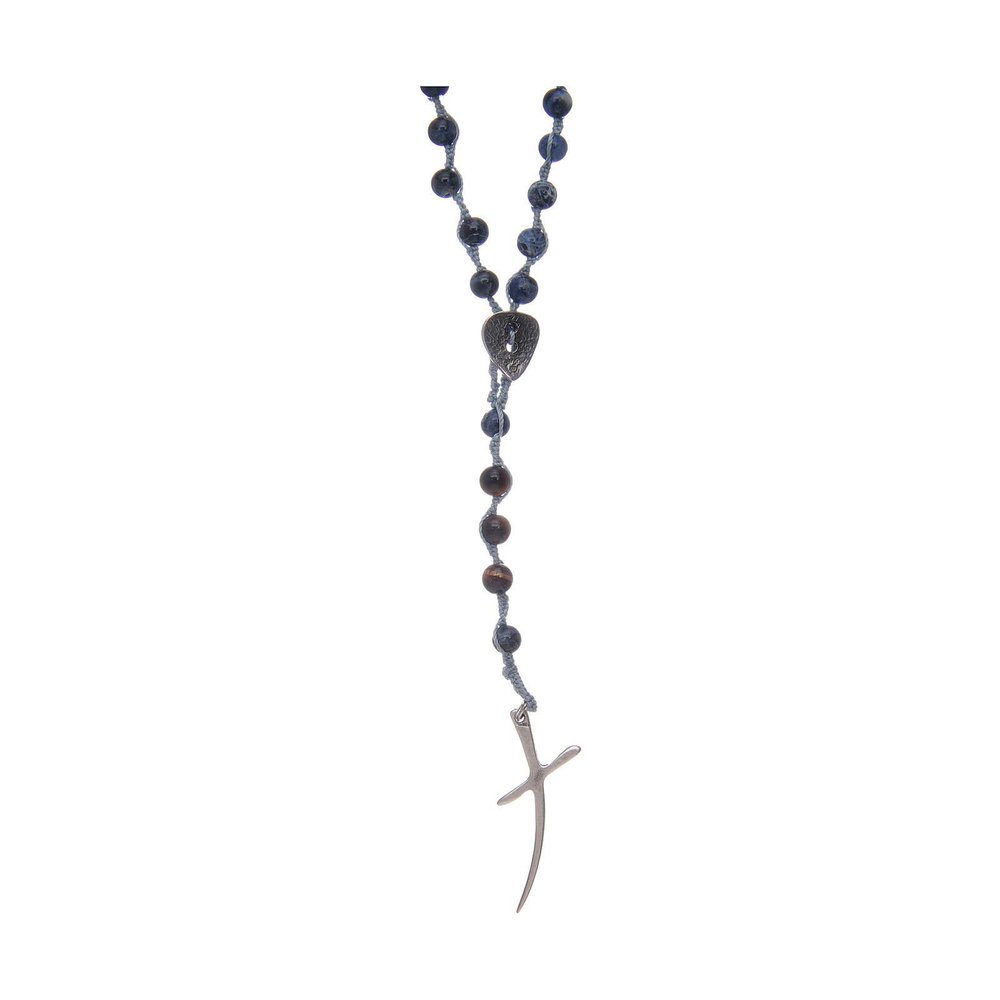 Holyart Rosary Beads with Sodalite Grains and Cross