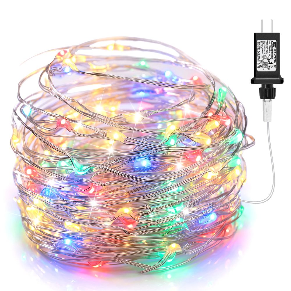 Minetom Fairy Lights Plug in, 33Ft 100LEDs String Lights for Bedroom