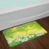 Ambesonne Daffodil Bath Mat, Daffodils Under Vibrant Tree Branch Leaves Spring Petals Seasonal Foliage Theme, Plush Bathroom Decor Mat with Non Slip Backing, 30.2" x 20", Green Yellow view 2