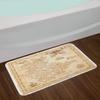 Ambesonne Island Bath Mat, Old Antique Treasure Map Details Retro Color Adventure Sailing Pirate Print, Plush Bathroom Decor Mat with Non Slip Backing, 30.2" x 20", Cream view 2
